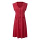 thumbnail image 2 of Vestido de lino de algodón de verano para mujer, vestido vintage casual sin mangas con cuello en V Eccomum Rojo/XX-grande, 2 of 7