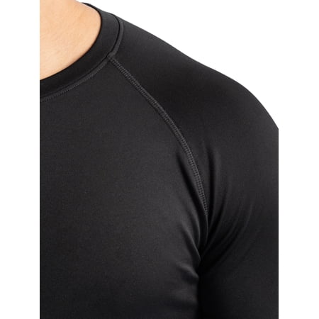 Realtree Men's Heavyweight Fleece Base Layer Thermal Shirt, Black, XL