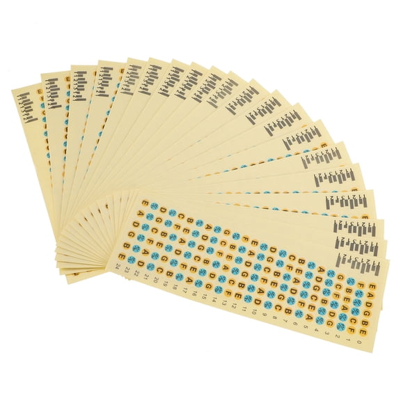 HEMOTON  20 Pcs Fret Guitar Scales Sticker Fingerboard Stickers for Students