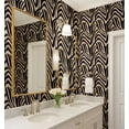 thumbnail image 6 of S4Sassy Animal Print Wallpaper - Jungle Removable Wall Covering, 25" X 360" Self-Adhesive Textured Vinyl Walls Paper, Decorative Wallwrap, Easy Diy Walls Covering For Bedroom, Living Room - Black, 6 of 6