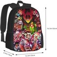 thumbnail image 2 of Hazbin Anime Hotel Backpack Hiking Travel Laptop Backpacks Durable Multifunctional Casual Lightweight Shoulders Purse, Black, 2 of 8
