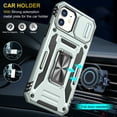 thumbnail image 5 of for iPhone 12/12 Pro Case with 360° Rotate Ring Kickstand & Sliding Camera Cover & Support Magnetic Car Mount Holder Military Grade Drop Protection Case for iPhone 12/12 Pro, Gray, 5 of 7
