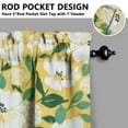 thumbnail image 5 of Pioneer Kitchen Curtains and Valance Set 36 Inch Tier Painted Floral Lemon 3 Pieces Set Dining Room Small Curtain Drapes Cafe Curtains Valance for Home Decor Rod Pocket, 5 of 6