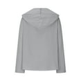 thumbnail image 5 of ABATAB Cotton Linen Shirts for Women Casual Button down Long Sleeve Hooded Pullover Tops Lightweight Breathable Loose Fit V Neck Hoodies(Medium,Gray 1), 5 of 6