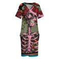 thumbnail image 4 of Vestido suelto con bolsillos y estampado psicodélico de músico de los años 60. Vestido de cóctel de noche para mujer. Vestido de noche para mujer. Vestidos de baile., 4 of 7