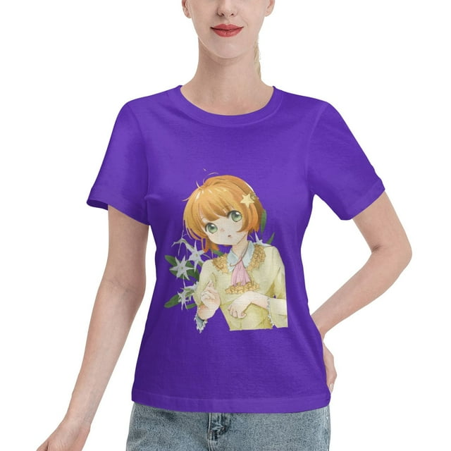 Women's Basic Short Sleeve T-Shirt Cardinal Girl Sakura