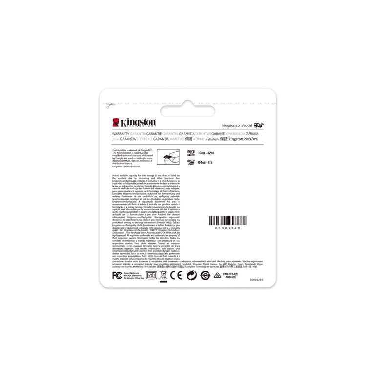 Kingston 128GB microSDXC Canvas Select Plus 100MB/s Read A1 Class