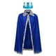 thumbnail image 3 of Disfraz de con capa y corona para fiestas temáticas. Traje ligero de cosplay. Niños Azul, 3 of 8