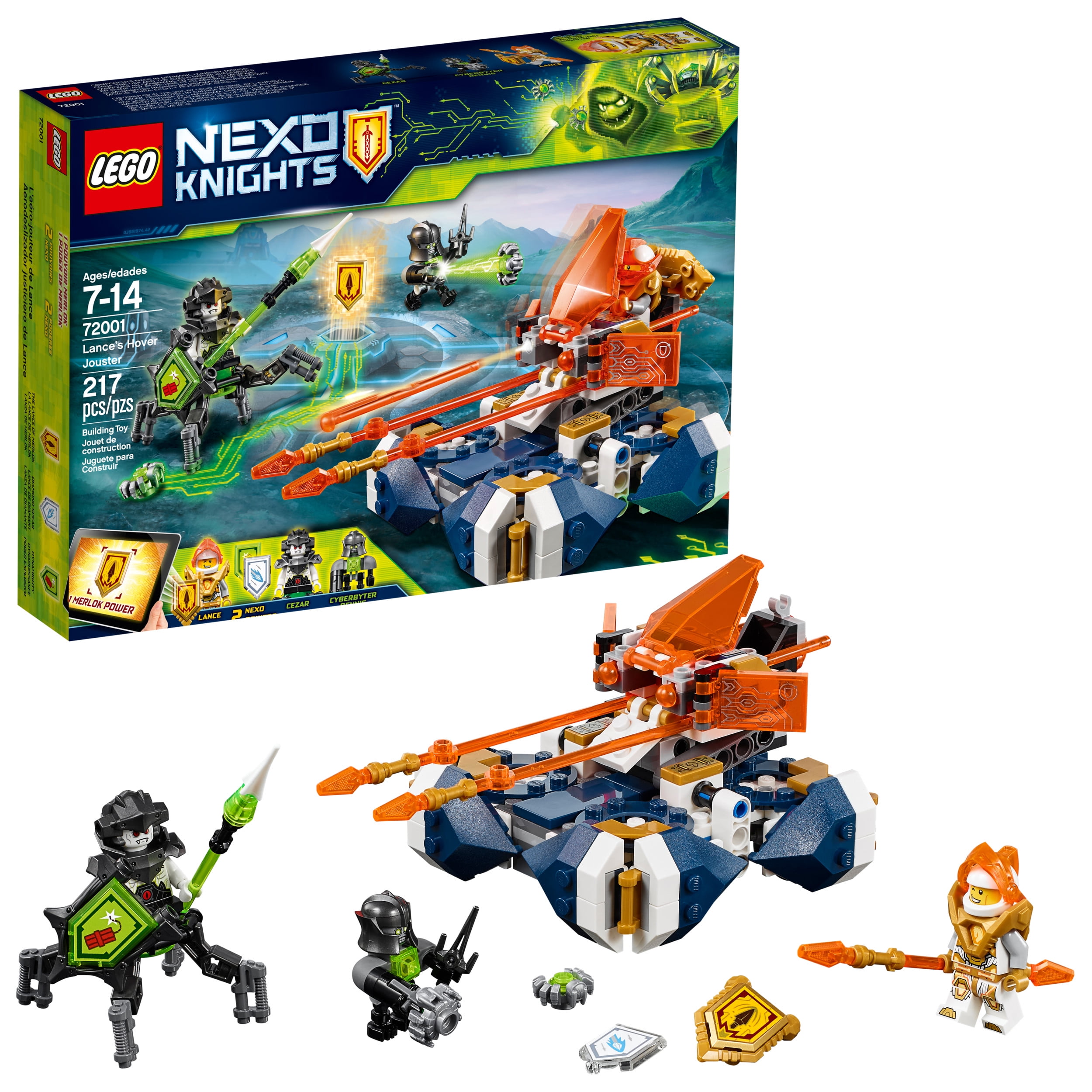 Lego Nexo Knights Moce Do Skanowania LEGO Nexo Knights Lance's Hover Jouster 72001 (217 Pieces) - Walmart