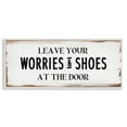 thumbnail image 5 of Stupell Industries Leave Worries and Shoes At Door Farmhouse Phrase, 30 x 13, Design by Daphne Polselli, 5 of 5