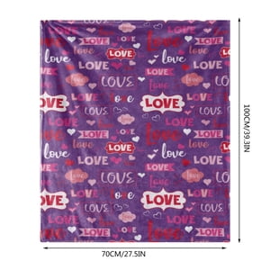 Dédouanement des couvertures pondérées ! Couverture décorative de la Saint Valentin Air Conditionnement Blank Jet Blanket Valentine Day Decorations 1X couverture