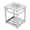 White / Chrome, variant on Kingston Brass VWP2522W4A2 Quadras 25" Ceramic Console Sink with Steel Base and Shelf (4-Inch, 3-Hole), White/Polished Brass