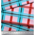 thumbnail image 2 of Soimoi Silk Fabric Check Check Print Fabric by Yard 42 Inch Wide, 2 of 3