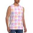 thumbnail image 2 of Disketp Heart Buffalo Plaid Sleeveless Tshirts For Men, Muscle Shirts For Men Dry Fit Tank Top-Small, 2 of 8