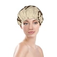 thumbnail image 3 of Kdxio Coffee Time (2) Print Shower Cap for Women,Elastic and Reusable,Double Waterproof Layers Bathing Hat, 3 of 9