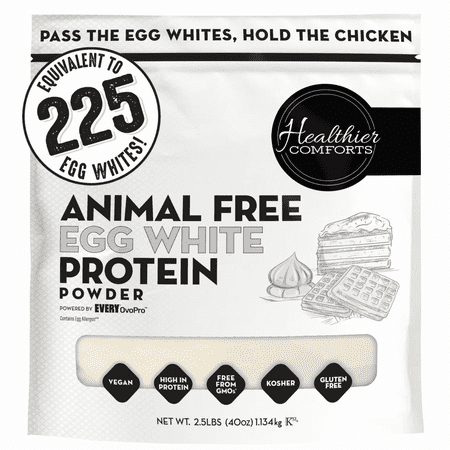 Healthier Comforts Animal-Free Egg White Protein Powder (40 oz) | Unflavored | Vegan Egg Omelet, Angel Food Cake, Meringue, Shakes, Baking | Cholesterol-Free, Dairy-Free, High Protein