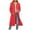 Red, variant on Patlollav Winter Women Casual Long Sleeve Loose Fashion Pockets Zipper Solid Hooded Sweatshirts Long Coat