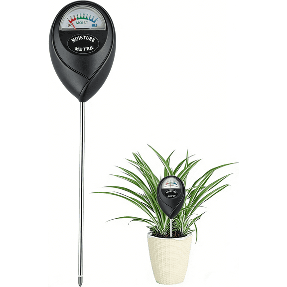 YSPUKY Moisture Meter for Plants, Soil Test Kit Plant Water Meter for Indoor & Outdoor, Garden, Farm, Lawn Plant Care, No Battery Needed(Black)