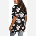 thumbnail image 4 of Birdeem T-Shirts d'Été pour Femmes Manches Courtes Tunique à Bretelles Imprimé Col en V Épaules, 4 of 5