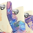 thumbnail image 3 of Butterflies in Cream Curtains Black Out 63 Inch Length Curtains for Sliding Glass Doors Bedroom Living Room 2 Panels Set, 3 of 5
