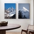 thumbnail image 4 of Fotografía de paisaje de montaña estilo Chamonix montañas nevadas sol arte póster lienzo pintura pared impresiones imagen decoración del hogar, 4 of 5
