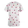 thumbnail image 5 of TIMIFIS Blouse Blanche pour Femmes, Manches Courtes, Col en V, Imprimée, Décontractée, avec Poches-Blanc, 5 of 5