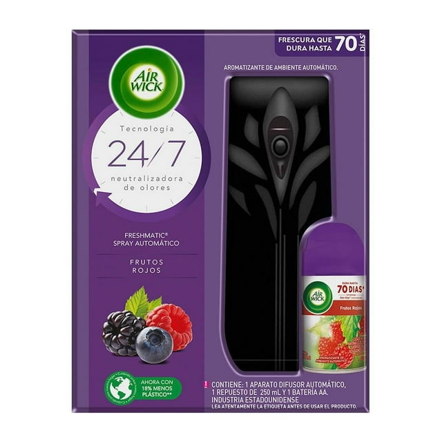 Difusor automático Air Wick frutos rojos + aromatizante 250 ml