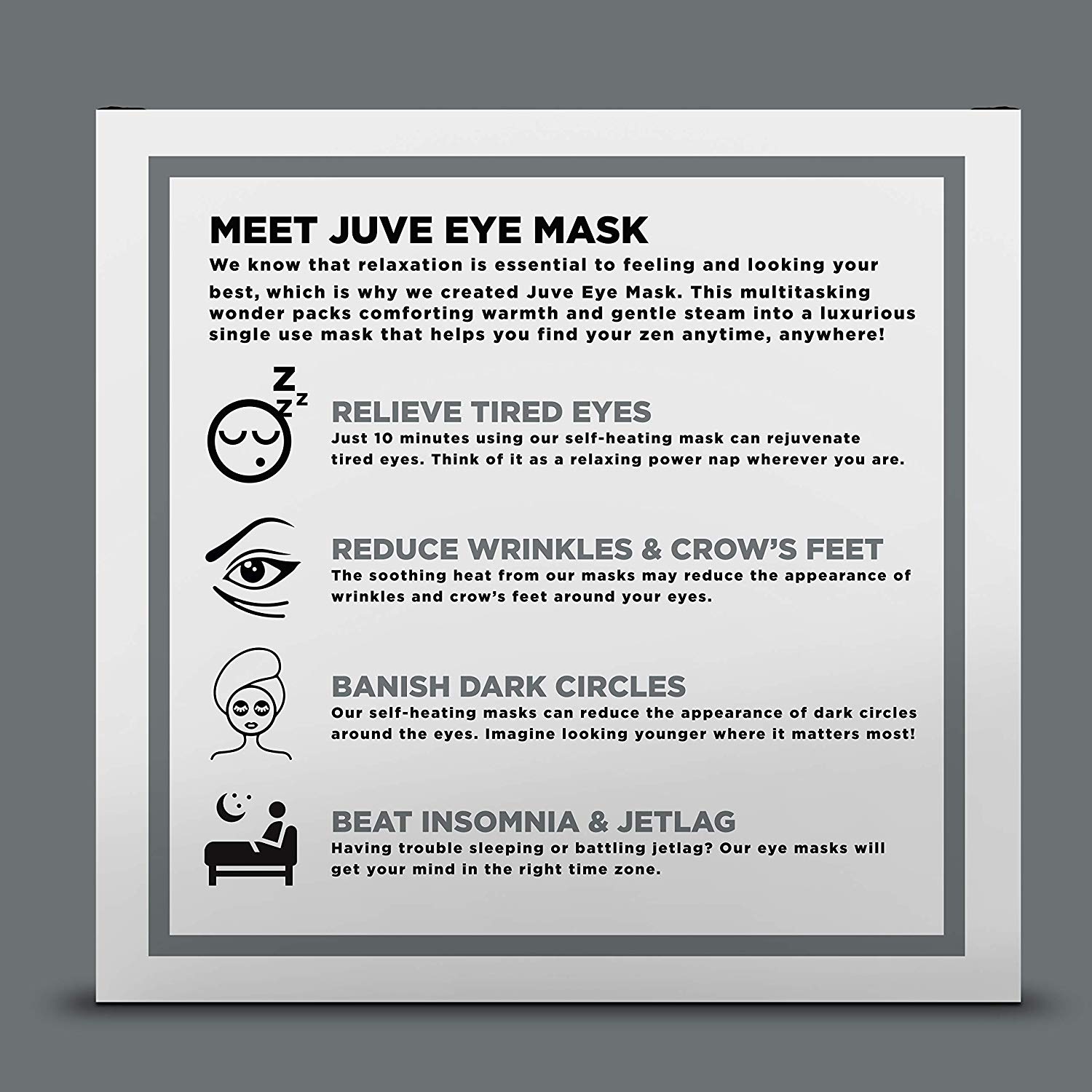 Juve Naturals Premium SelfHeating Steam Eye Mask for Dry Eyes, Eye