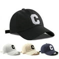 thumbnail image 2 of Letter C Embroidery Baseball Cap Men Women Soft Cotton Adjustable Snapback Sun Visor Hat Outdoor Sports Hip Hop Trucker Caps, 2 of 10
