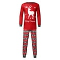 thumbnail image 2 of Meihuid Family Matching Pajamas Set Christmas PJ's Sleepwear Printed Top and Striped Bottom, 2 of 4