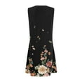 thumbnail image 5 of Mlqidk Womens Summer Dresses Scroop Neck Eyelet Casual Loose Short Dresses Sleeveless Flowy Floral Sundresses Swimsuit Beach Swimsuit Clothes with Pockets Black 2XL, 5 of 7