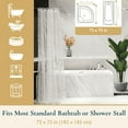ComfiTime Clear Shower Curtain Liner 8G HeavyDuty Mildew/Mold