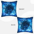 thumbnail image 7 of Velvet Decorative Throw Pillow Covers Set of 2, Soft Square Cushion Cover with Invisible Zipper Bitcoin Blockchain Printing, 16"x16", 7 of 7
