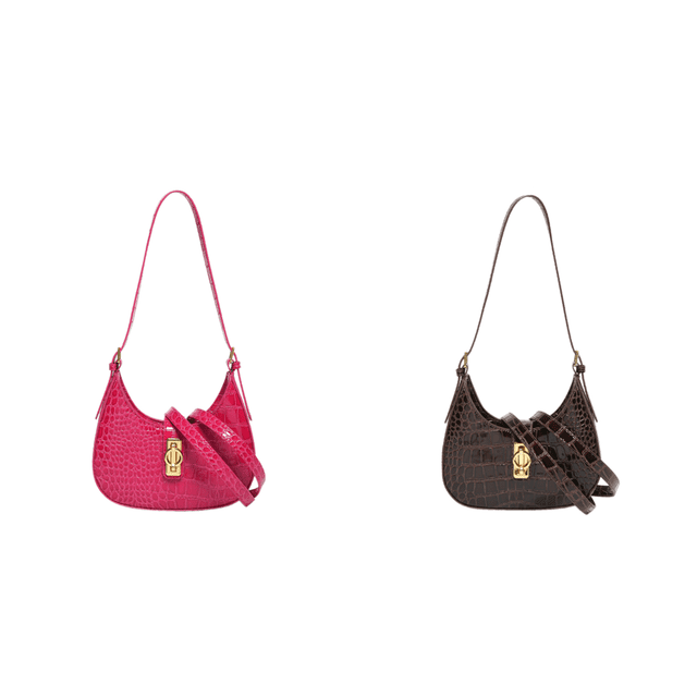 Bolso Hombro Cuero PU Lindo Axila para Mujer Mano (rosa) Rojo
