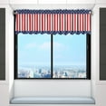 thumbnail image 4 of Wovilon 4Th Of July Living Room Curtains, Independence Day Patriot American Flag Pattern With Stars And Translucent Stripes, For Windows, Eyelets, 4 of 7