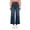 D-Blue, variant on Women's Stretchy Jeans Fashion Solid Color High Waisted Straight Leg Pocket Full Length Pants with Front Pockets C-Blue S