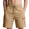 thumbnail image 2 of FDGIU Cargo Shorts Summer Men Cargo Shorts With Drawstring At The Waist Large Pockets Casual Sportswear Pants Bermuda Shorts Back to School Essentials, 2 of 6