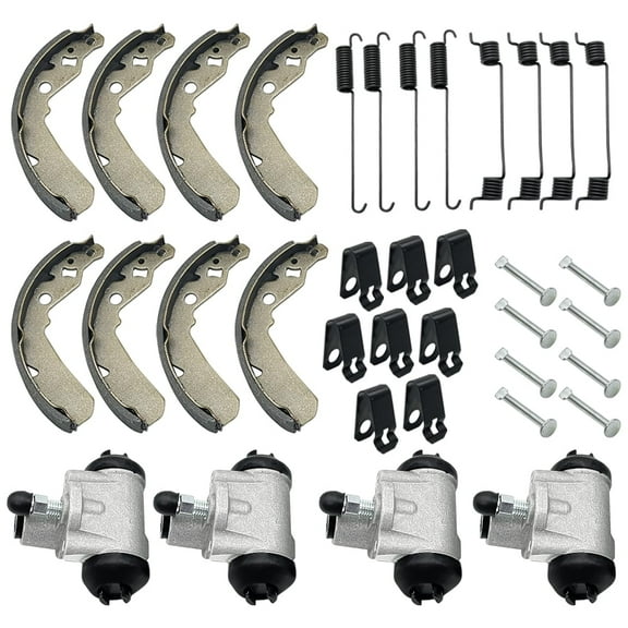 M MATI Front Rear Brake Wheel Cylinders Shoes for Kawasaki Mule 600 610 KAF400 2005-2009