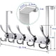 thumbnail image 2 of Ganchos para abrigos de puerta de acero inoxidable, 15 ganchos para cocina, baño, pasillo o dormitorio, sin taladrar Vhermosa Utensilios de Cocina, 2 of 5