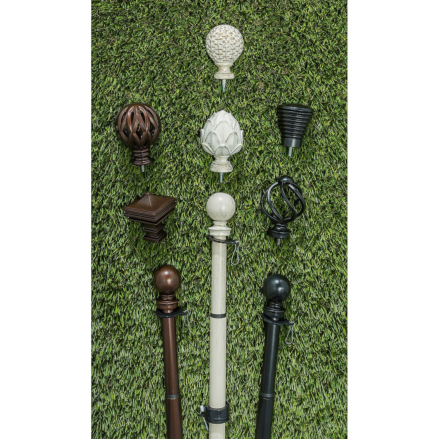 Metal Extendable House Flag Pole, Black