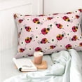 thumbnail image 4 of Salouo Ladybugs And Flower Pattern Pillow Cases,1PC Pillow Covers with Envelope Closure Decorative Pillow Case for Bed Couch,Pillows Not Included-16"x24", 4 of 6