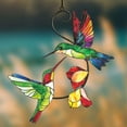 thumbnail image 4 of Colorful Hummingbird Metal Crafts Background Wall Decoration Metal Hanging Ornaments, 4 of 6