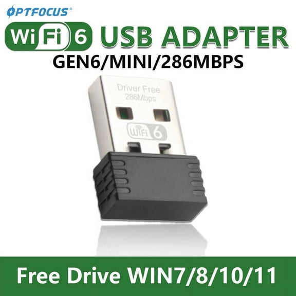 Optfocus wifi6 2.4g 286mbps USB WiFi adapter for PC adaptador WiFi 6e dongle USB mini wireless Wi Fi receiver para pc