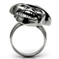 thumbnail image 3 of Luxe Jewelry Designs Women's Stainless Steel Skull Shaped Ring with Epoxy and Black Diamond Crystals, 3 of 4