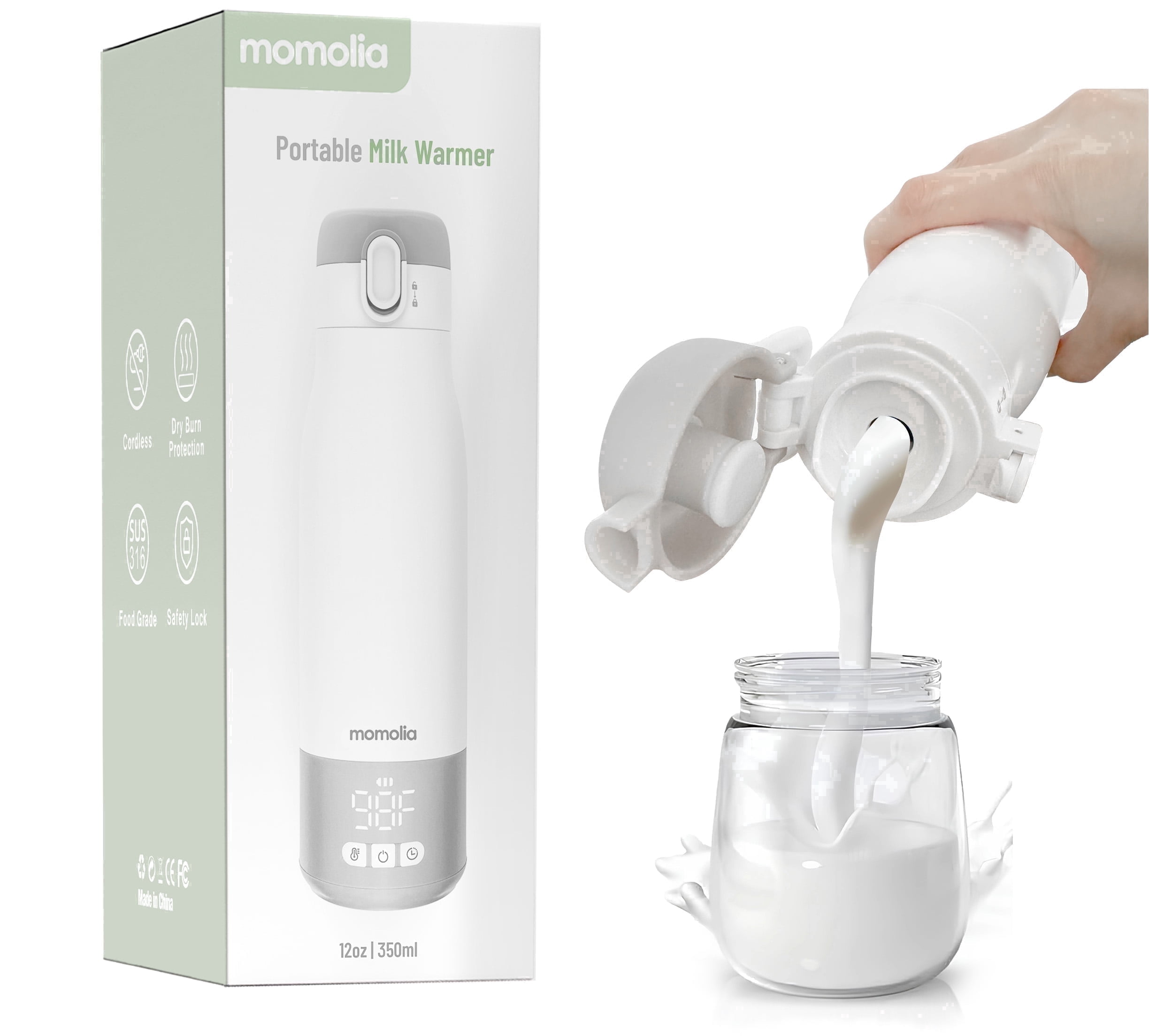 Momcozy Portable Milk Warmer for Travel – Dual Heating Modes for