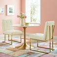 thumbnail image 4 of Modway Privy 18.5" Performance Velvet Dining Chair in Gold/Ivory (Set of 2), 4 of 4