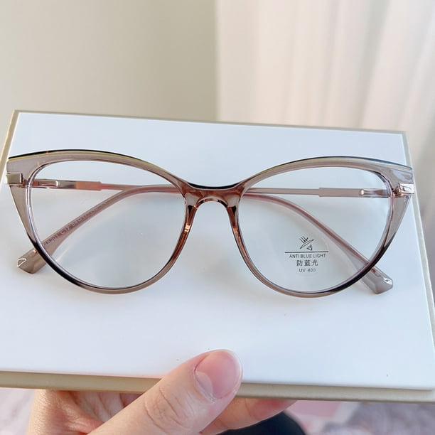 El espejo con marco de ojo de gato de moda se puede equipar con un marco de gafas de mariposa con luz anti-azul