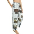 thumbnail image 2 of Uemuo Tractor and Dumper Pattern Women's Wide Leg Palazzo Lounge Pants with Pockets Light Weight Loose Comfy Casual Pajama Pants-Large, 2 of 9