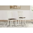 thumbnail image 2 of Signature Design by Ashley Whitesburg Cottage Rake Back Dining Chair, Set of 2, Brown & White, 2 of 3