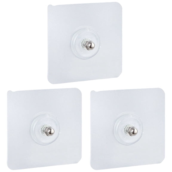 No-Drill Screw Stickers, 2026 Upgraded Reusable Drill Free Adhesive Hooks, Removable Nail Free Wall Hangers, Picture Hangers Without Nails for Wall Mount, Bathroom, Home, Kitchen, Office,3Pcs